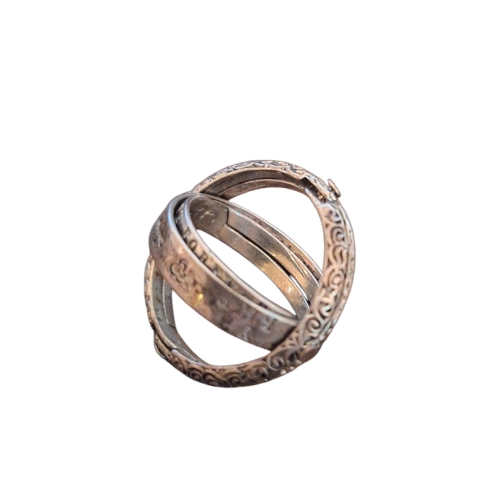 Rare 4 Interlocking Ring Set Size 5 Vintage Love Forever Signatures Inscribed